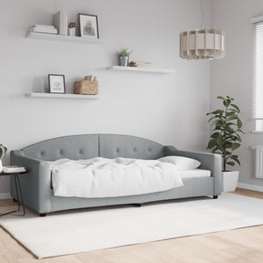 Vidaxl slaapbank 100x200 cm stof lichtgrijs