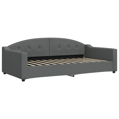Vidaxl slaapbank 100x200 cm stof donkergrijs