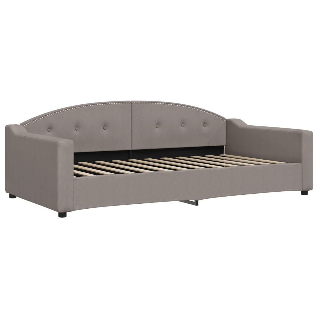 Vidaxl slaapbank 100x200 cm stof taupe