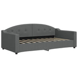 Vidaxl slaapbank 90x190 cm stof donkergrijs
