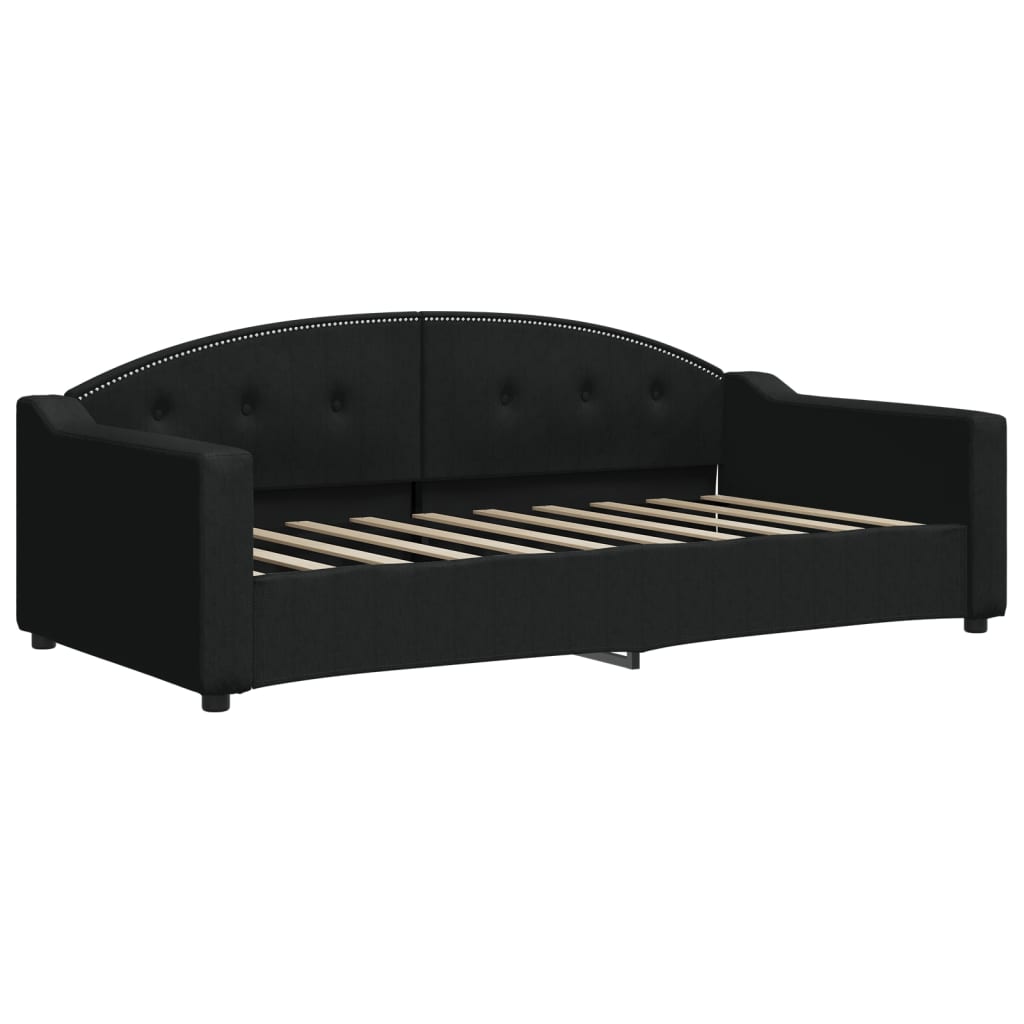 Vidaxl slaapbank 90x190 cm stof zwart