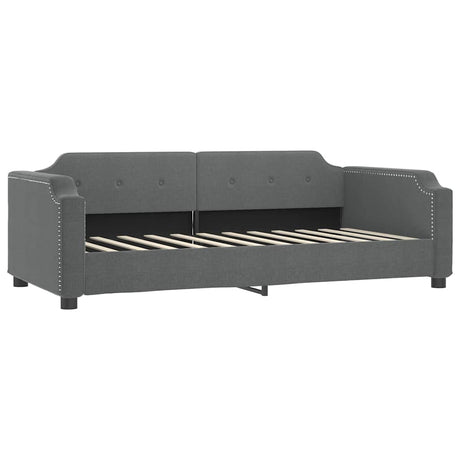 Vidaxl slaapbank 80x200 cm stof donkergrijs