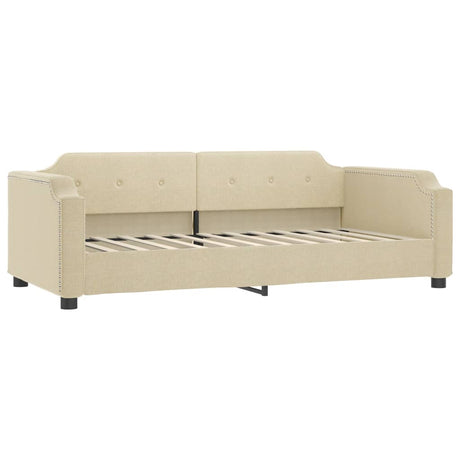 Vidaxl slaapbank 80x200 cm stof crèmekleurig