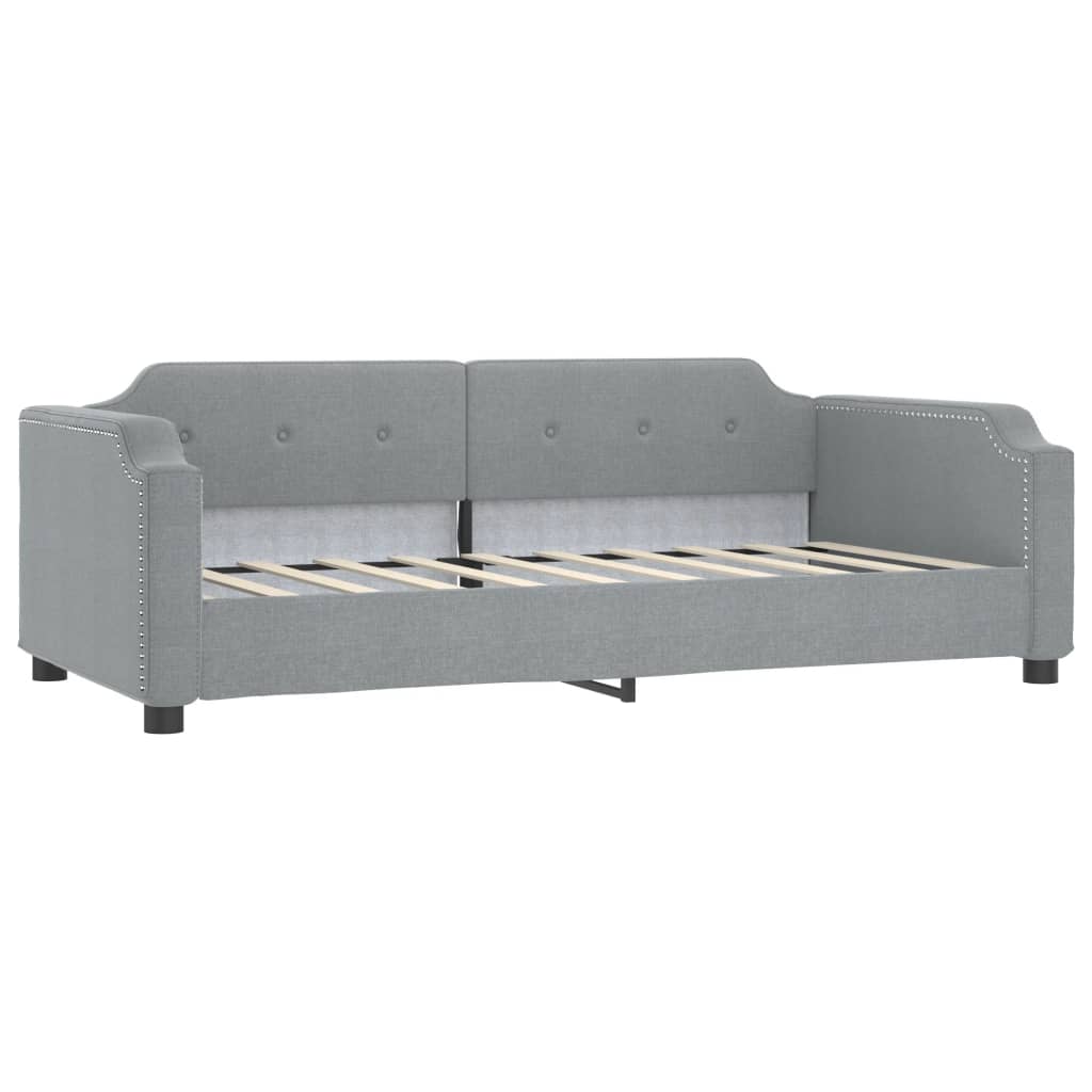 Vidaxl slaapbank 90x200 cm stof lichtgrijs