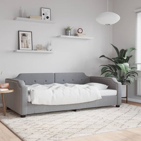 Vidaxl slaapbank 90x200 cm stof lichtgrijs