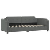 Vidaxl slaapbank 90x200 cm stof donkergrijs