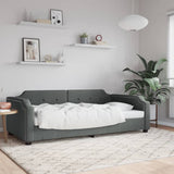 Vidaxl slaapbank 90x200 cm stof donkergrijs