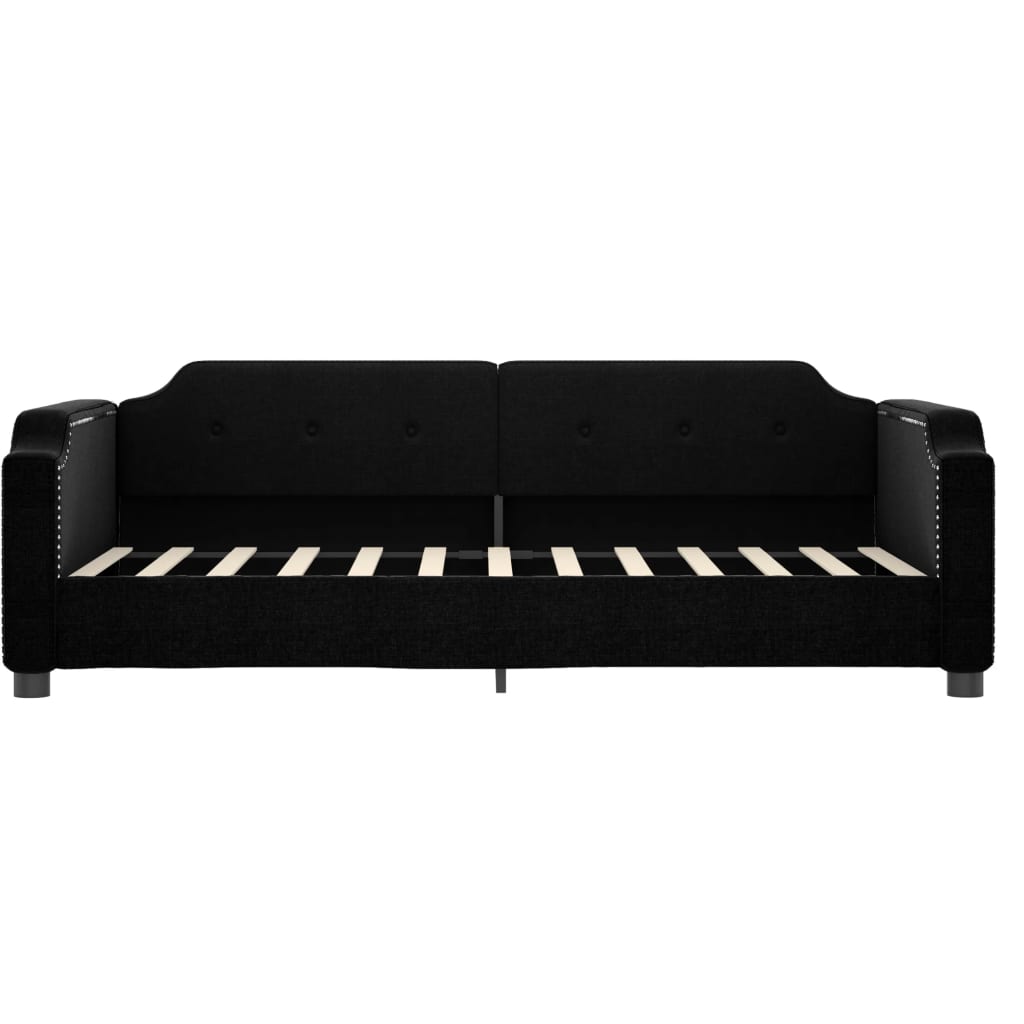 Vidaxl slaapbank 90x200 cm stof zwart