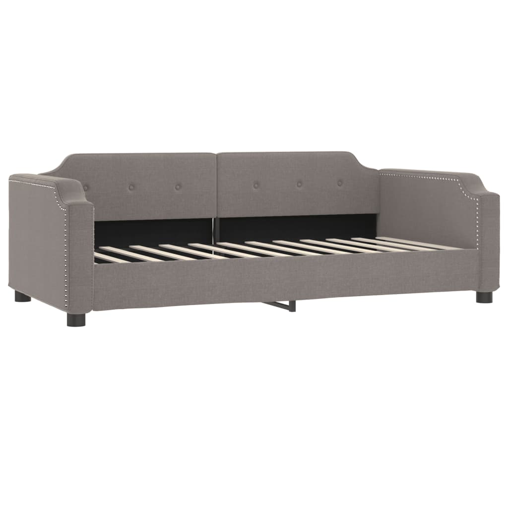 Vidaxl slaapbank 90x200 cm stof taupe