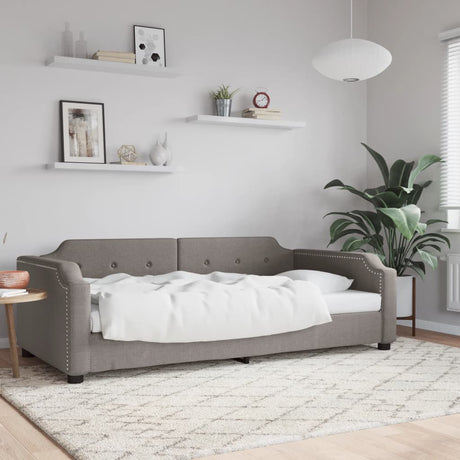 Vidaxl slaapbank 100x200 cm stof taupe