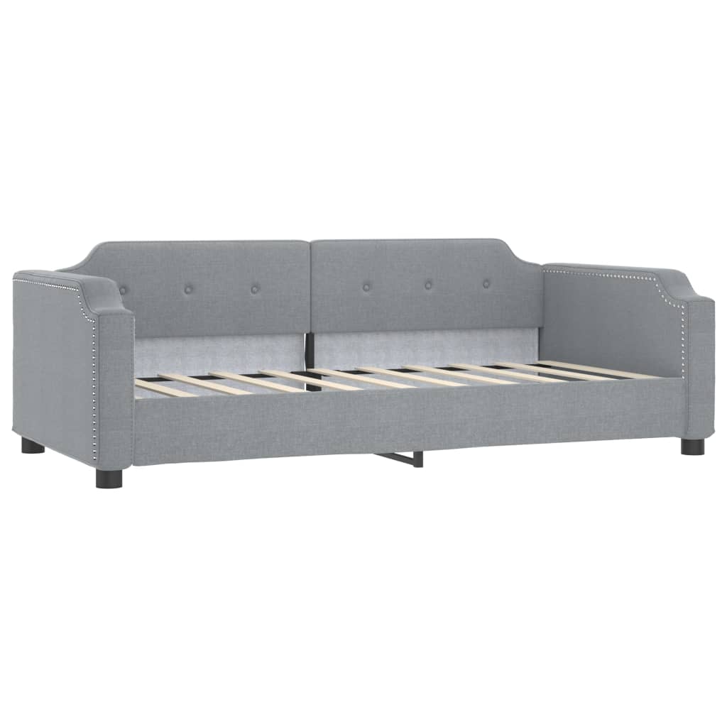 Vidaxl slaapbank 90x190 cm stof lichtgrijs