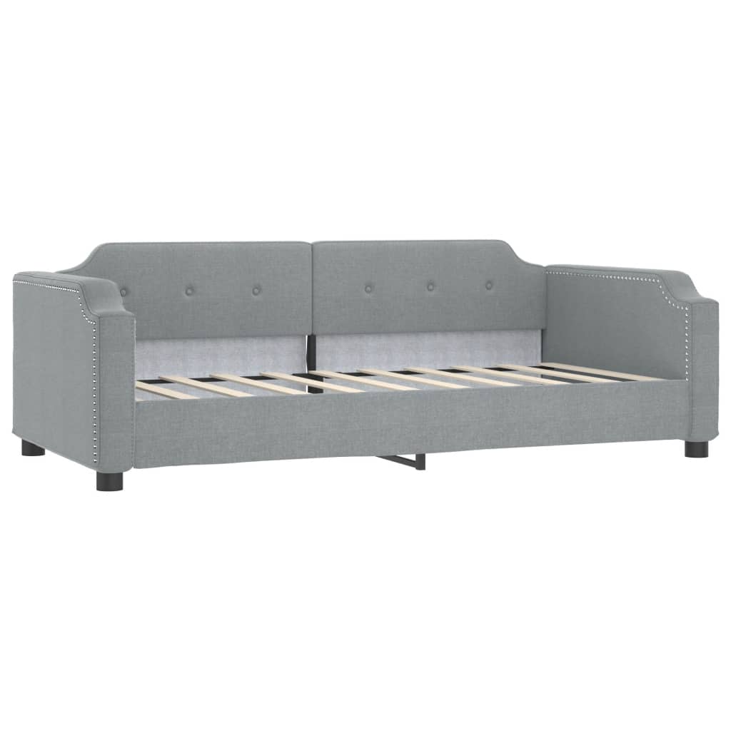 Vidaxl slaapbank 100x190 cm stof lichtgrijs
