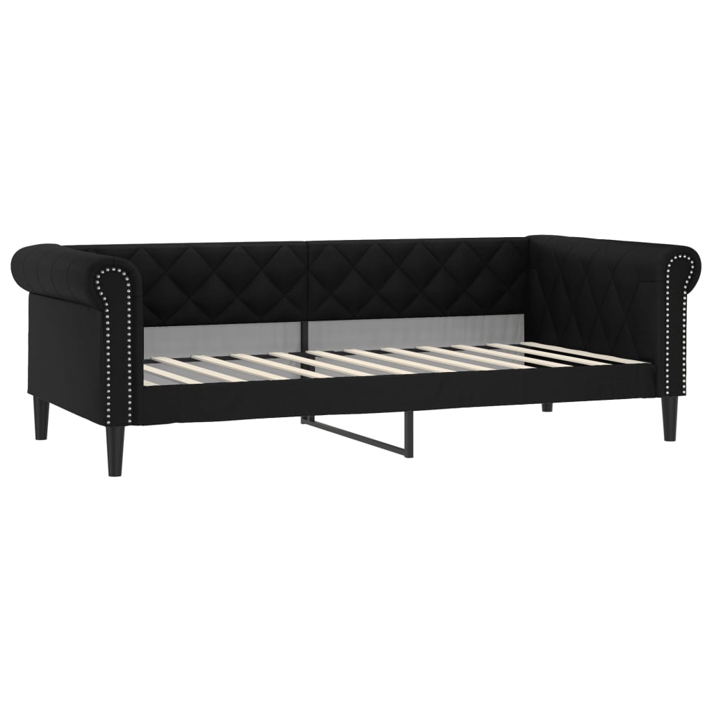Vidaxl slaapbank 80x200 cm kunstleer zwart