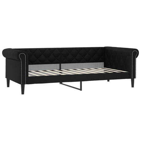 Vidaxl slaapbank 80x200 cm kunstleer zwart