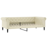 Vidaxl slaapbank 80x200 cm kunstleer crèmekleurig