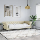Vidaxl slaapbank 80x200 cm kunstleer crèmekleurig