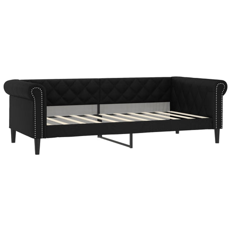 Vidaxl slaapbank 90x190 cm kunstleer zwart