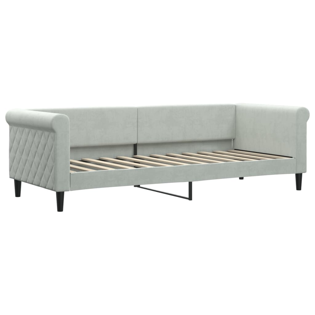 Vidaxl slaapbank 80x200 cm fluweel lichtgrijs