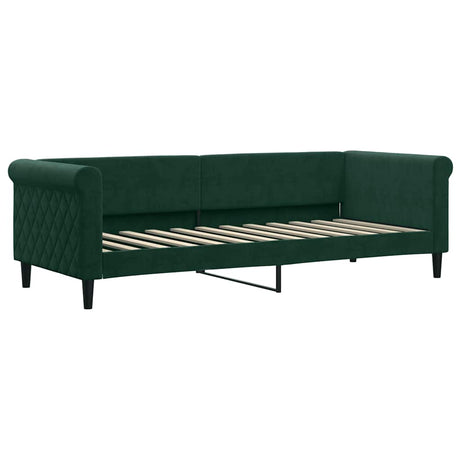 Vidaxl slaapbank 80x200 cm fluweel donkergroen