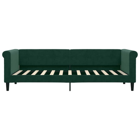 Vidaxl slaapbank 80x200 cm fluweel donkergroen