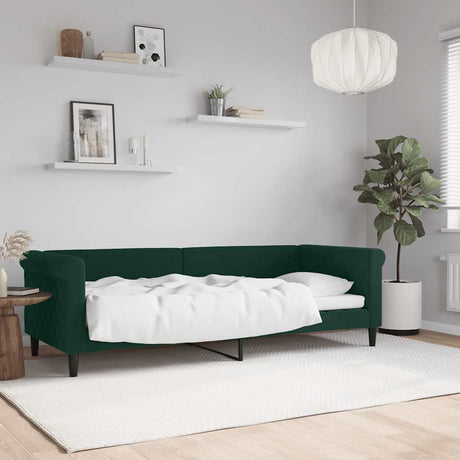 Vidaxl slaapbank 80x200 cm fluweel donkergroen