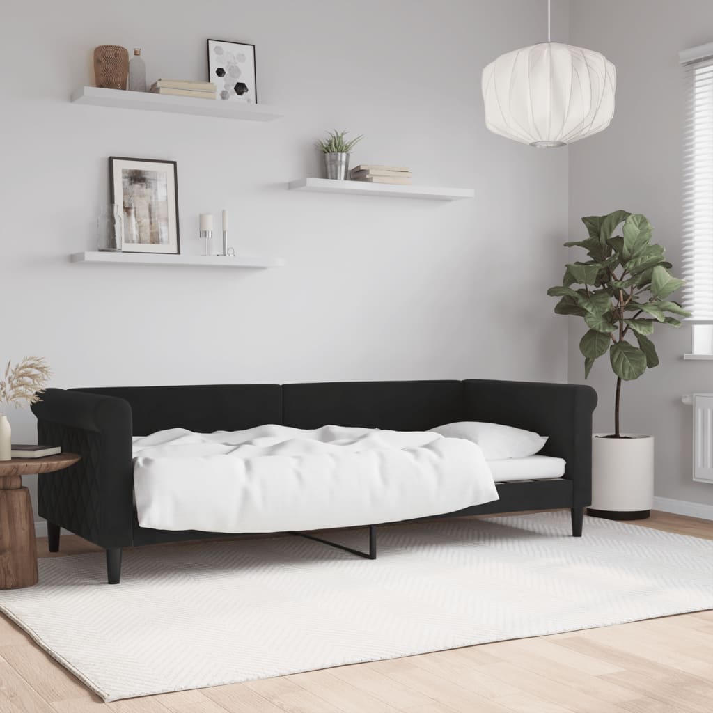 Vidaxl slaapbank 80x200 cm fluweel zwart