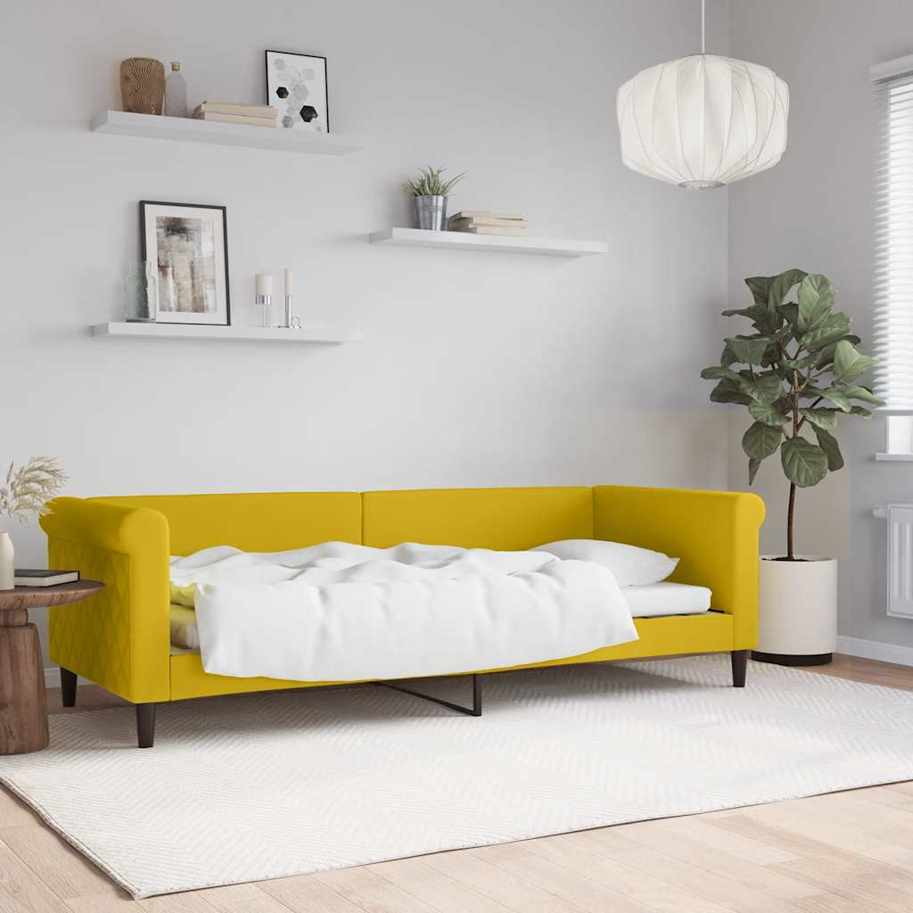 Vidaxl slaapbank 80x200 cm fluweel geel