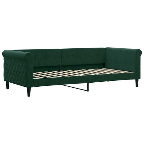 Vidaxl slaapbank 90x200 cm fluweel donkergroen