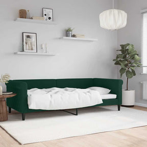 Vidaxl slaapbank 90x200 cm fluweel donkergroen