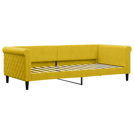 Vidaxl slaapbank 90x200 cm fluweel geel