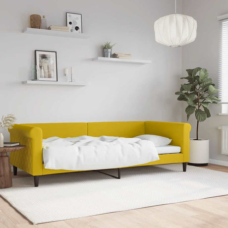 Vidaxl slaapbank 90x200 cm fluweel geel