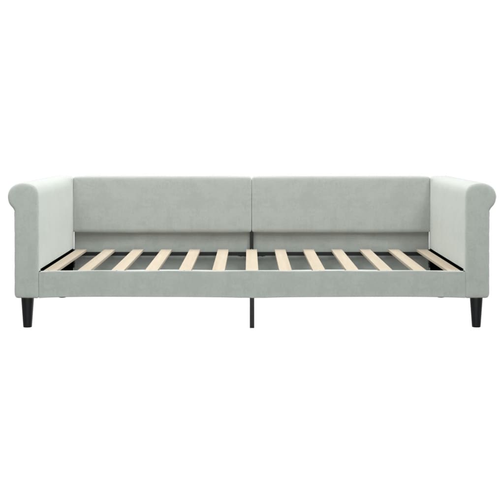 Vidaxl slaapbank 100x200 cm fluweel lichtgrijs