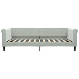 Vidaxl slaapbank 100x200 cm fluweel lichtgrijs