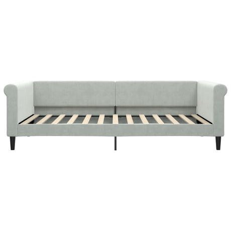 Vidaxl slaapbank 100x200 cm fluweel lichtgrijs