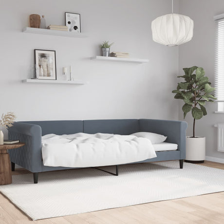 Vidaxl slaapbank 100x200 cm fluweel donkergrijs