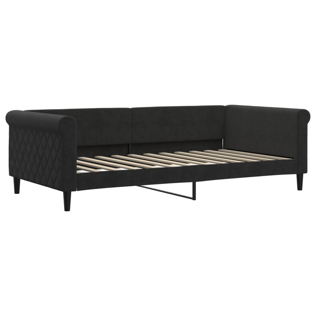 Vidaxl slaapbank 100x200 cm fluweel zwart