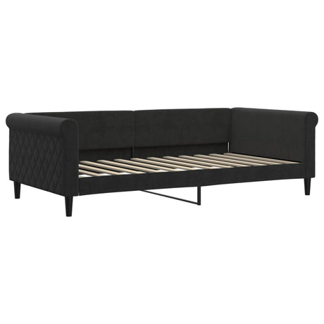 Vidaxl slaapbank 100x200 cm fluweel zwart