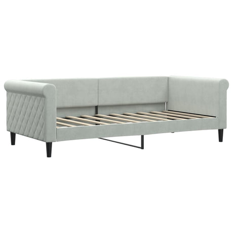 Vidaxl slaapbank 90x190 cm fluweel lichtgrijs