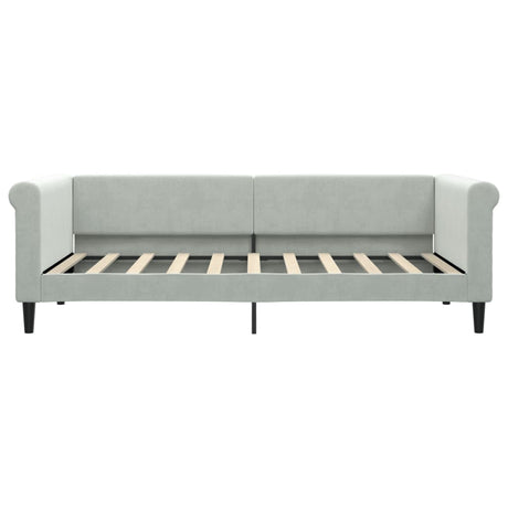 Vidaxl slaapbank 90x190 cm fluweel lichtgrijs