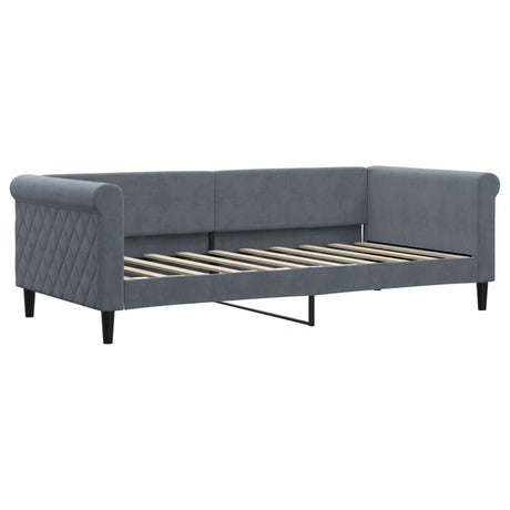 Vidaxl slaapbank 90x190 cm fluweel donkergrijs