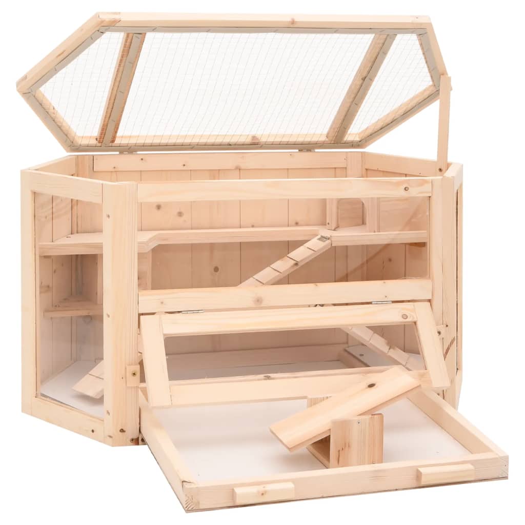 Vidaxl hamsterkooi 80x40x43 cm trden pinewood