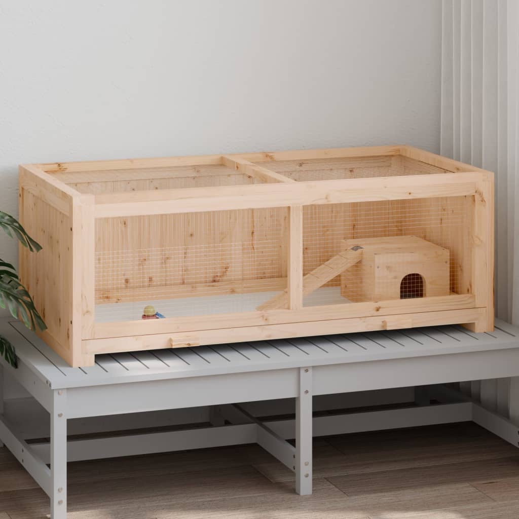 Vidaxl hamsterkooi 104x52x38 cm de bois solide solide