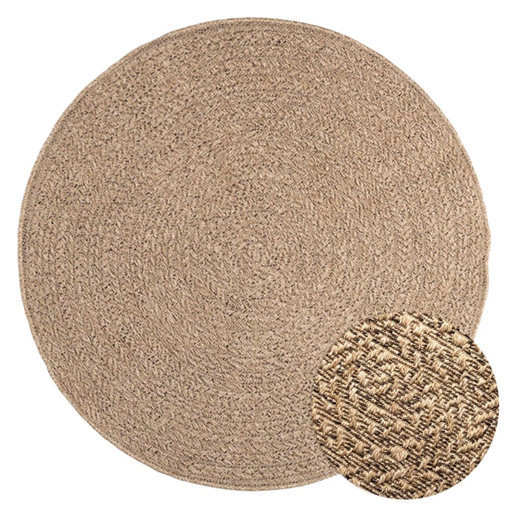 Vidaxl rug Zizur inside and outside 120 cm jute look