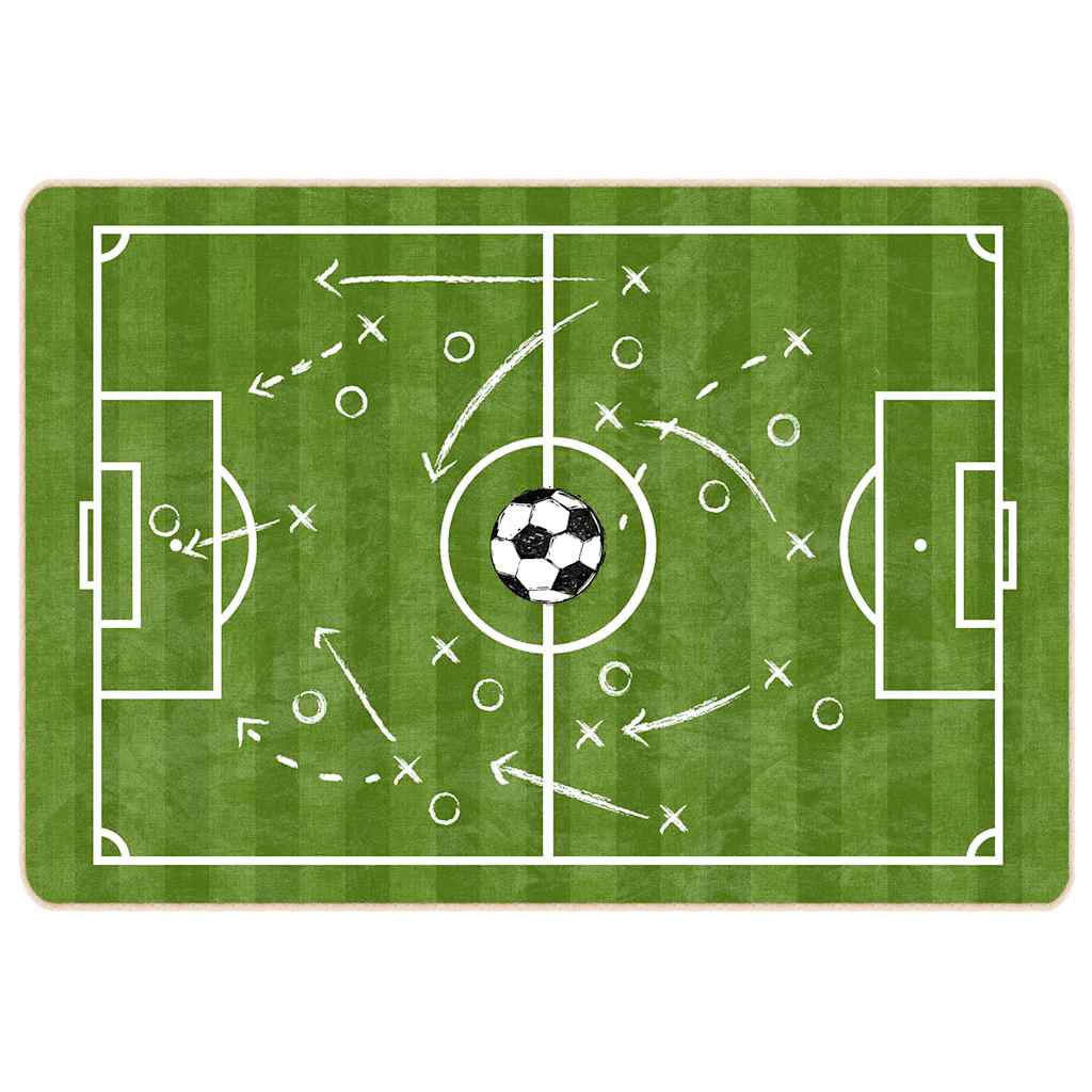 Vidaxl kindervloerkleed voetbalveld wasbaar 160x230 cm groen