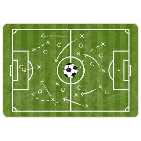Vidaxl kindervloerkleed voetbalveld wasbaar antislip 160x230 cm groen