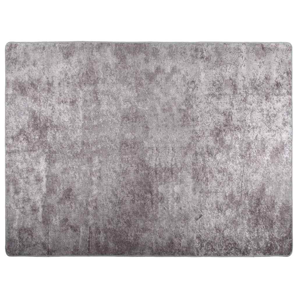 Vidaxl vloerkleed wasbaar 400x300 cm grijs