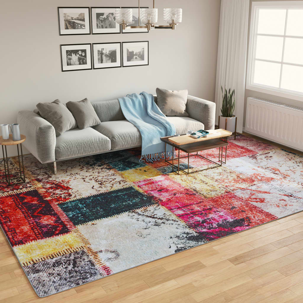 VIDAXL RUG PARBIALUBA ANTI-SLIP 400X300 cm večbarvna