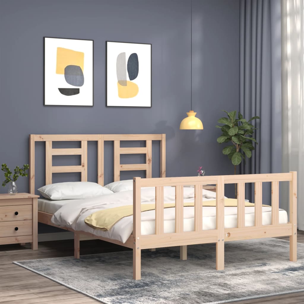 Vidaxl bedframe zonder matras massief grenenhout 140x200 cm
