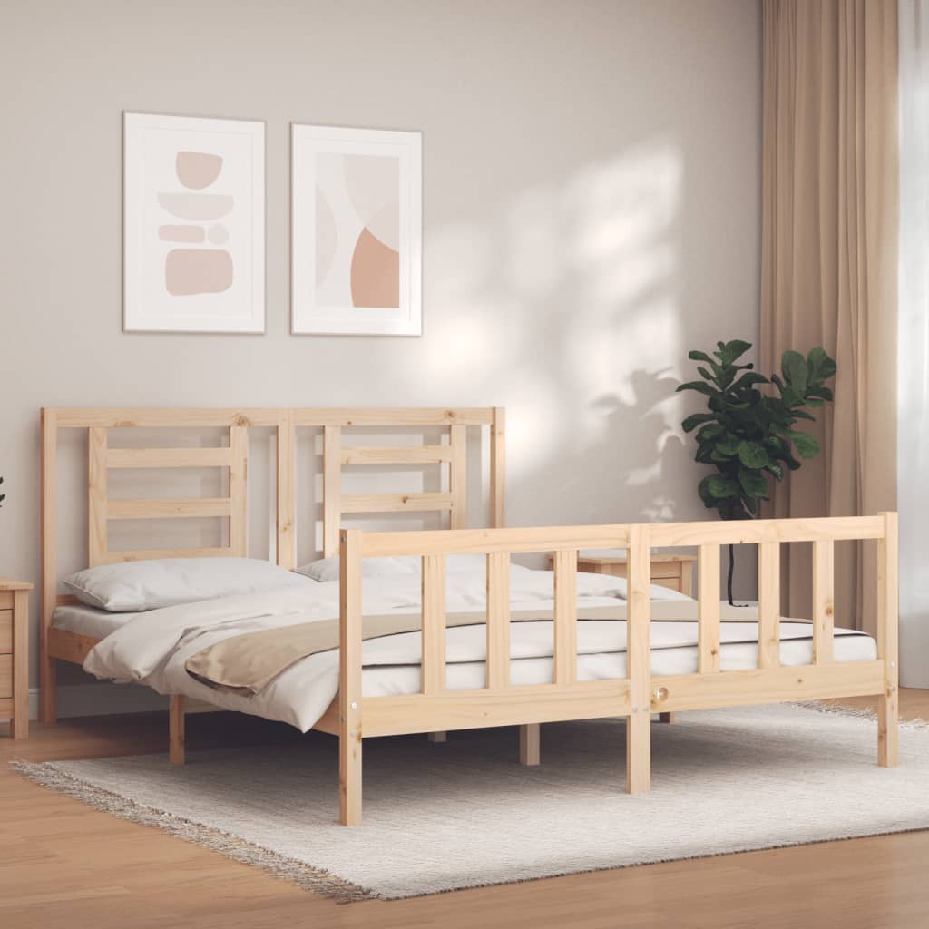 Vidaxl bedframe zonder matras massief grenenhout 160x200 cm