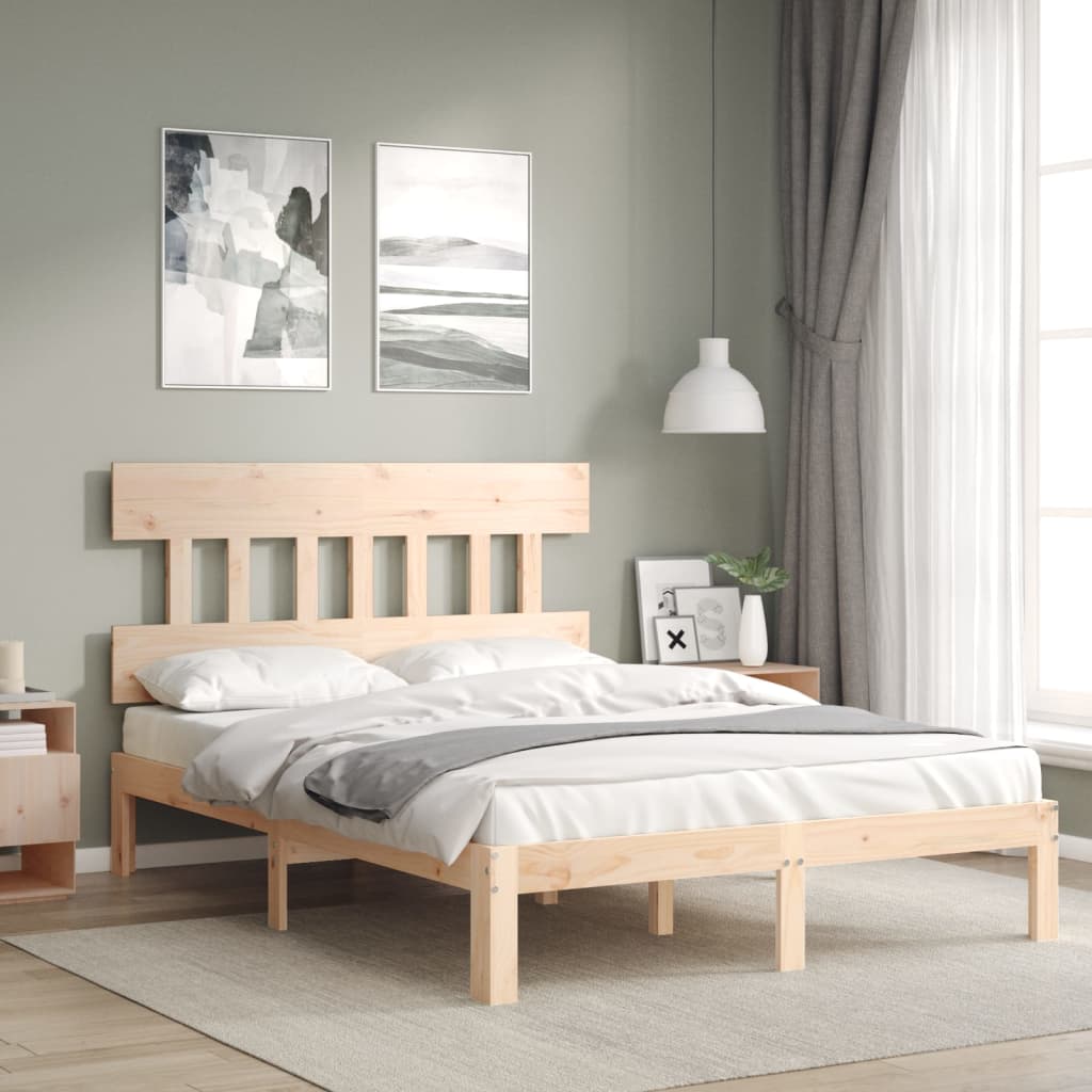 Vidaxl bedframe zonder matras massief grenenhout 140x190 cm